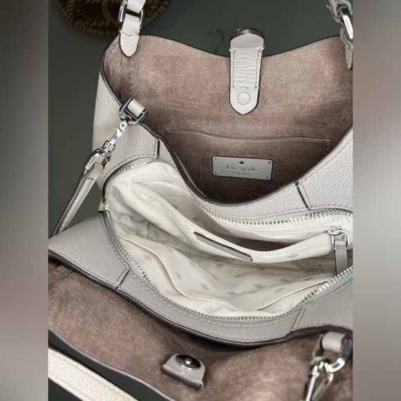 Kate Spade Talia Small Triple Compartment Satchel Soft Taupe - Picture 7 of 8